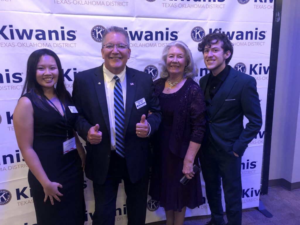 Left to Right: 2023-24 CKI District Governor Lucie Nguyen, 2022-23 Kiwanis District Governor Patrick McCage, 2023-24 Kiwanis District Governor Designate Dr. Kathy Culbertson, 2022-23 CKI District Governor Bobby Serda | Credit: Lucie Nguyen